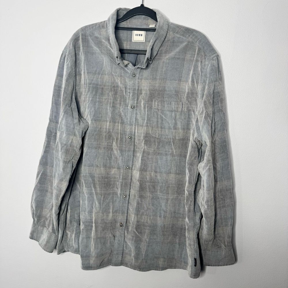 Rown plaid button down shirt size XL